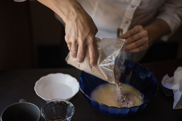 Fototapeta premium housewife cooking