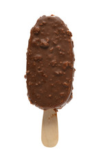 fresh chocolate outer popsicle on a white background