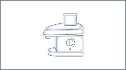 Vector Linear Juicer icon. Kitchen Utensils Illustration. Squeezer Drawing.	
