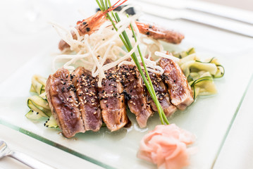 Bluefin tuna tataki with ginger