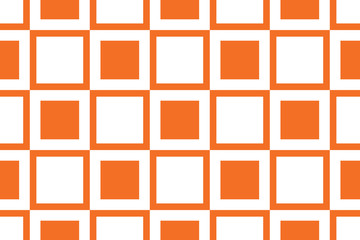 Seamless geometric pattern, texture or background vector in orange, white colors.