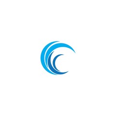 Water Wave symbol and icon Logo Template