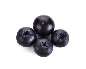 Fresh Blueberries on white background