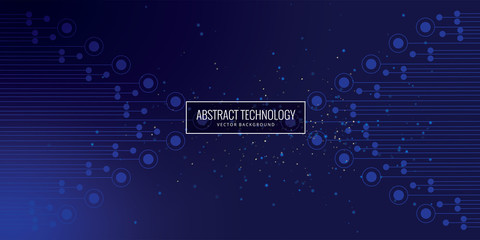 Fototapeta premium Abstract background connecting dots and lines. Connection science background, circuit board background