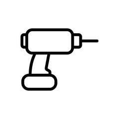 drill screwdriver icon vector. drill screwdriver sign. isolated contour symbol illustration