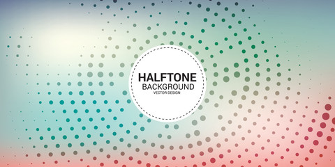 Halftone dotted background. Halftone effect vector pattern. Circle dots background