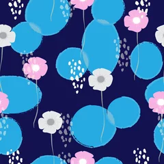 Fotobehang Abstract floral surface pattern seamless background vector illustration for design  © kachaya