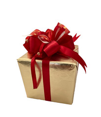 Isolated on white background Box with a gift