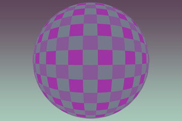 An abstract 3d checkered sphere shape background image.