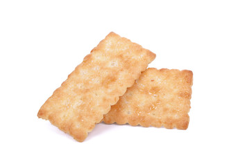 Tasty biscuits isolated on white background