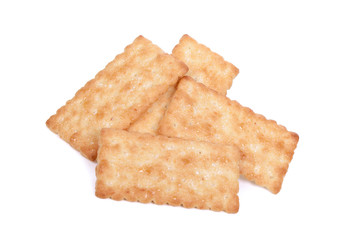 Tasty biscuits isolated on white background