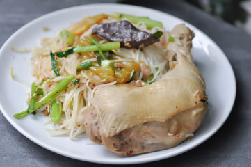 noodles without soup or chicken noodles