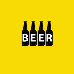 bottle of beer vector