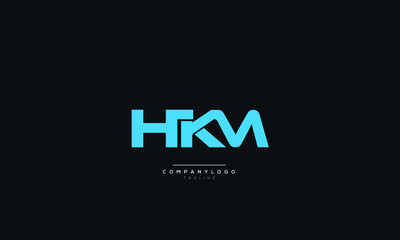 HKM Letter Logo Design Icon Vector Symbol