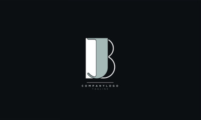 JB BJ J B Letter Logo Design Icon Vector Symbol