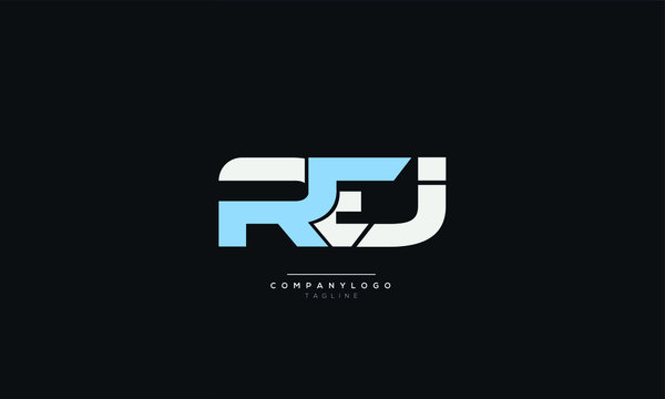 REJ Letter Logo Design Icon Vector Symbol