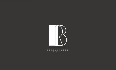 RB BR R B Letter Logo Design Icon Vector Symbol