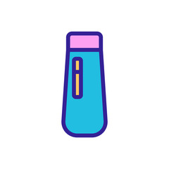 bottle of liquid with indicator icon vector. bottle of liquid with indicator sign. color symbol illustration