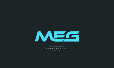 MEG Letter Logo Design Icon Vector Symbol