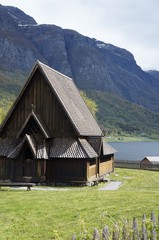Obraz premium Old stave church in Norway
