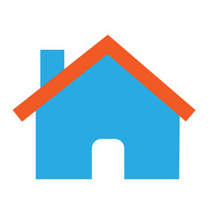 house icon on white background. flat style. House icon for your web site design, logo, app, UI. real estate symbol. small house sign.