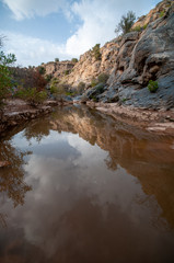Fototapeta na wymiar Landscape shot from Jabal Al Khdar (Green mountain) , Nizwa, Oman
