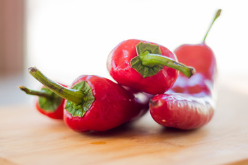 fresh red pepper close up