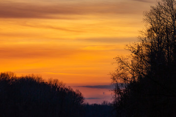 Fototapeta premium Sunset on the Missouri River