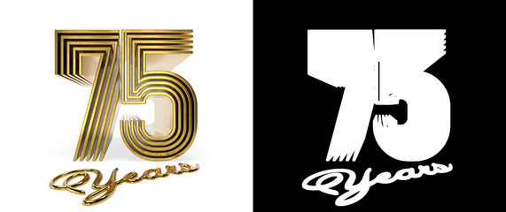 Number seventy-five years celebration