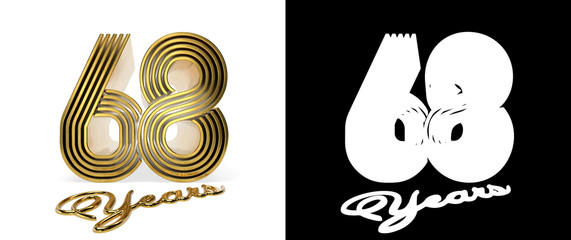 Number sixty-eight years celebration