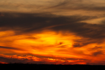 Obraz premium Sunset on the Missouri River
