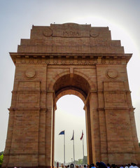 Fototapeta na wymiar The India Gate is located in the center of New Delhi, the capital of India. 