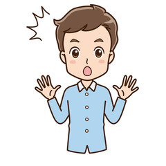 驚く男性のイラスト