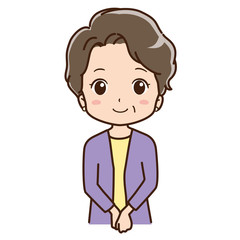 Obraz premium おばあちゃんのイラスト