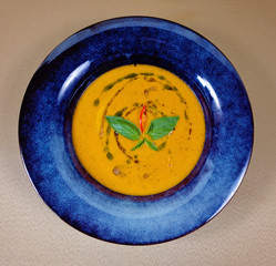 Pumpkin Cream Mint Leaf Soup