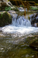 Fototapeta premium waterfall brook in matese park morcone sassinoro
