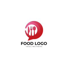 food talk logo icon vector isolated
