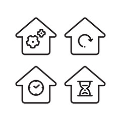 Activity at home sign, vector