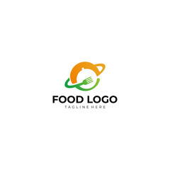 planet food logo icon vector isolated