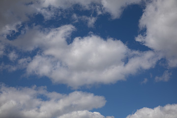 Blue sky with white clouds