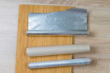 foil, paper, food film, various materials