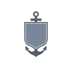 Obraz premium Sea and nautical typography badge isolated on white background. Yacht Club Label Emblem Design Elements