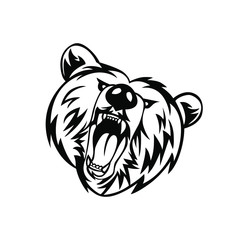 Grizzly head vector mascot design
