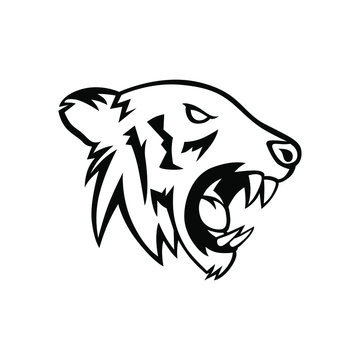Tiger head logo vector mascot design