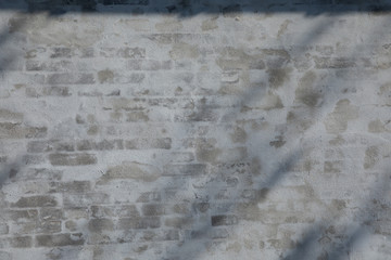 White brick wall as a background