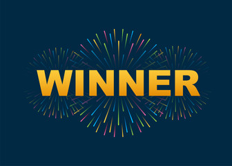 Winner banner. Template vector. Winner Congratulations banner. Vector stock illustration.