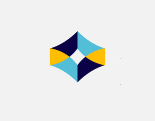 Abstract multicolored logo icon geometric shape pattern for your company