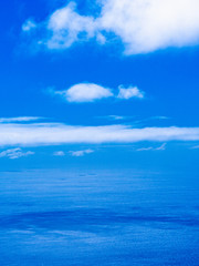 空撮 青空と太平洋