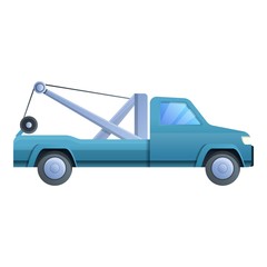 Tow truck help icon. Cartoon of tow truck help vector icon for web design isolated on white background