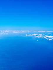 空撮 青空と太平洋